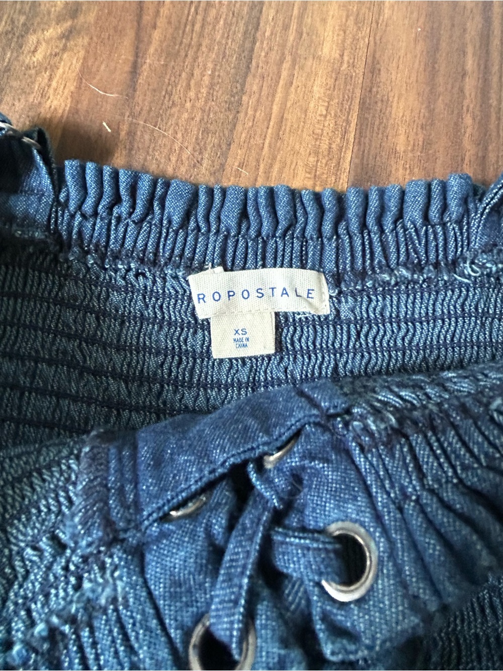 Aeropostale Navy Smocked Bodycon Dress | XS - Picture 5 of 9